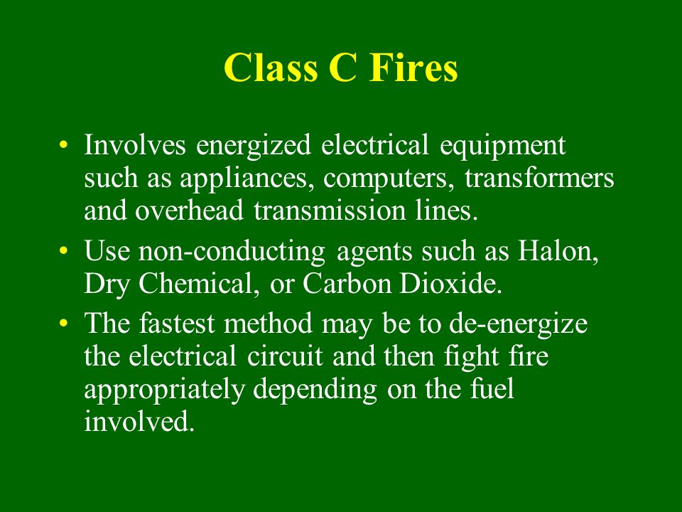 Class c 2024 fire involves